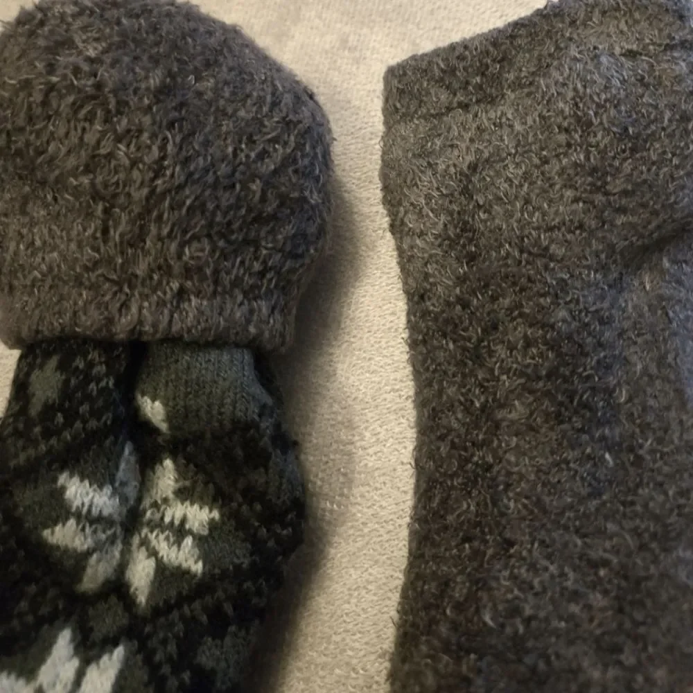 Fairisle Star Fuzzy Fleece Slipper/Socks